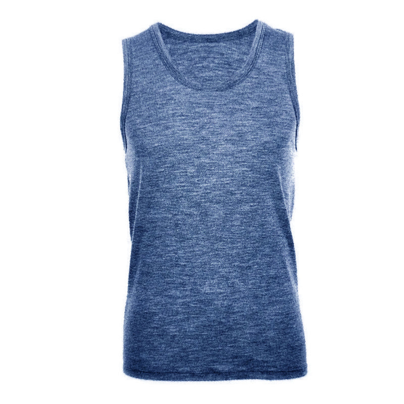 Load image into Gallery viewer, MERINO SKINS Mens Classic Round Neck Tank Singlet Thermal Top - French Navy-0