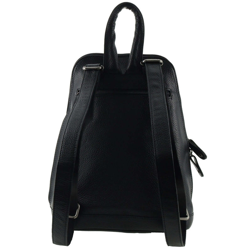 Load image into Gallery viewer, Milleni Womens Twin Zip Backpack Nappa Italian Leather Travel Bag - Black-2