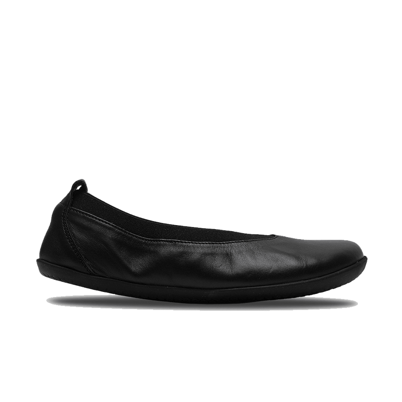 Load image into Gallery viewer, Vivobarefoot Opanka Ballerina Womens Barefoot Shoes – Obsidian side view, elegant minimalist black flats.