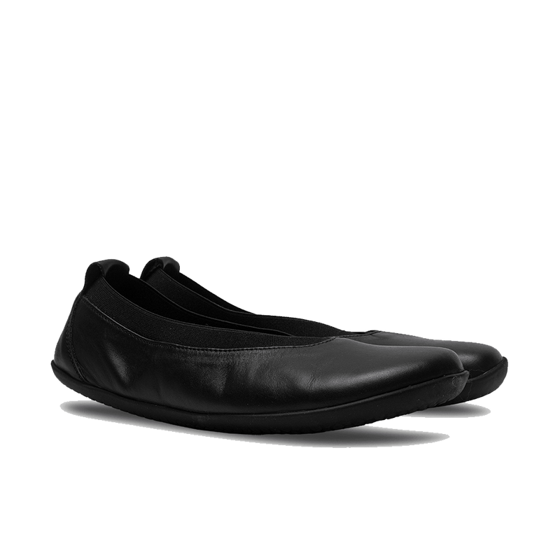 Load image into Gallery viewer, Vivobarefoot Opanka Ballerina Womens Barefoot Shoes – Obsidian side view, stylish black minimalist flats.