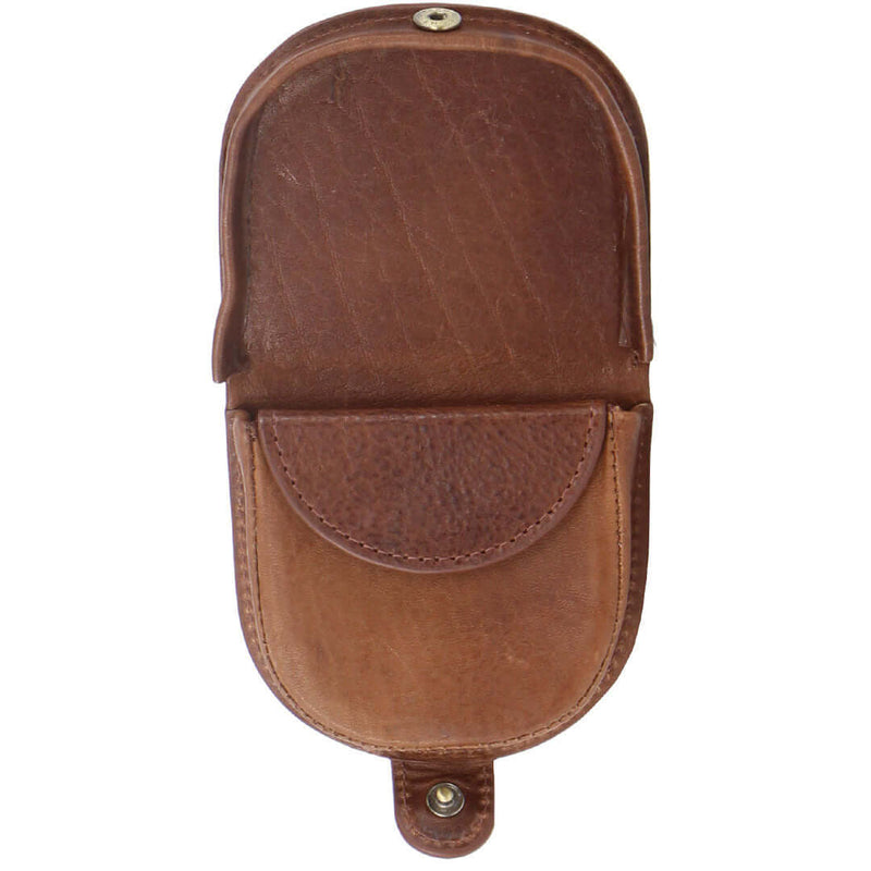 Load image into Gallery viewer, Pierre Cardin Italian Leather Coin Purse Genuine Wallet RFID Protection - Cognac-0