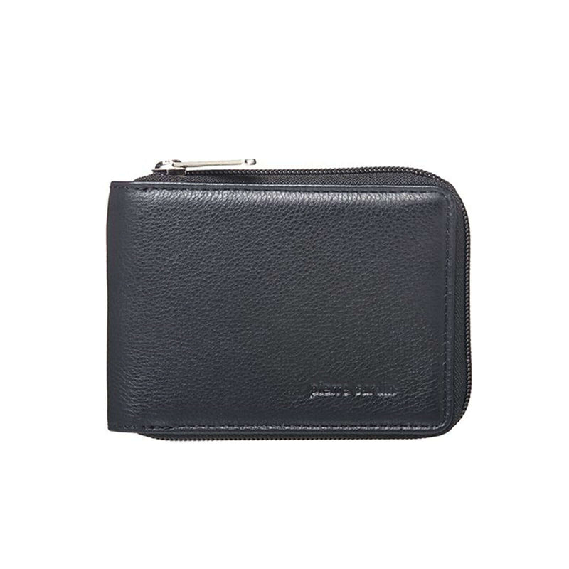 Load image into Gallery viewer, Pierre Cardin Mens Genuine Leather Zip Around Wallet w/ RFID Guard - Black-2