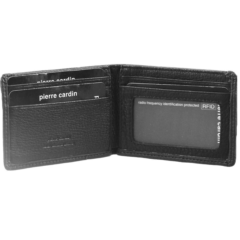 Load image into Gallery viewer, Pierre Cardin Mens RFID Slim Wallet Genuine Italian Leather w Gift Box - Black-3