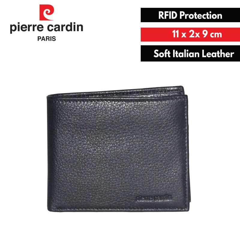 Load image into Gallery viewer, Pierre Cardin Mens Wallet RFID Blocking Genuine Italian Leather - Black-1