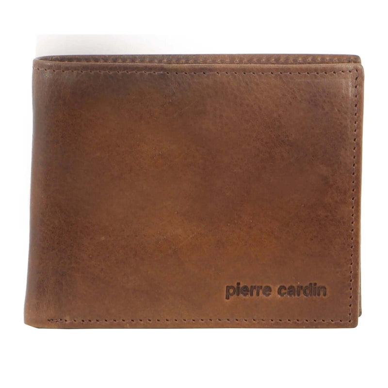 Load image into Gallery viewer, Pierre Cardin Mens Wallet RFID Blocking Genuine Italian Leather - Brown-1