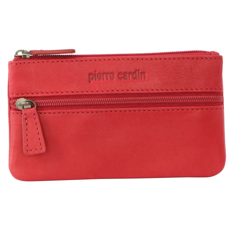 Load image into Gallery viewer, Pierre Cardin Ladies Womens Genuine Leather RFID Coin Purse Wallet - Red-0