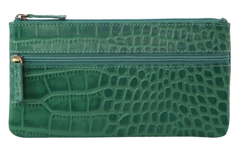 Load image into Gallery viewer, Pierre Cardin Ladies Womens Genuine Soft Leather Italian Wallet - Green/Croc-0