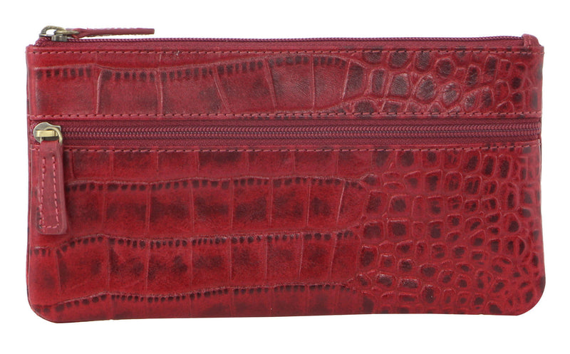 Load image into Gallery viewer, Pierre Cardin Ladies Womens Genuine Soft Leather Italian Wallet - Red/Croc-1