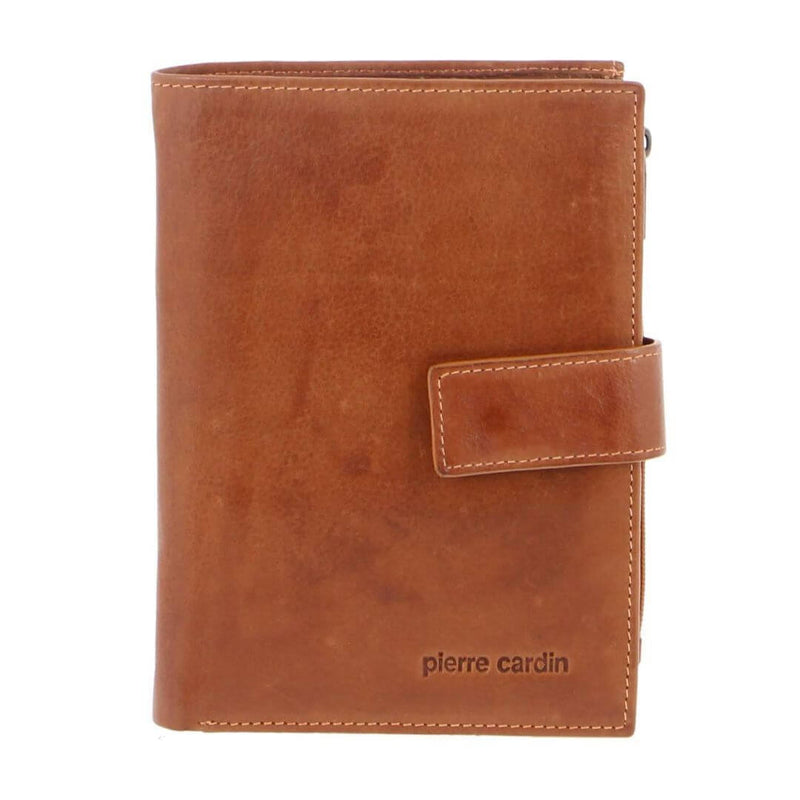 Load image into Gallery viewer, Pierre Cardin Womens Bi-Fold Italian Leather Credit Card Holder Wallet - Cognac-2