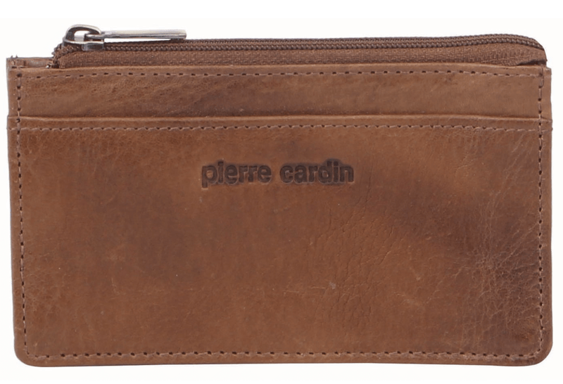Load image into Gallery viewer, Pierre Cardin Womens Soft Italian Leather Coin Purse Holder Wallet - Cognac-1