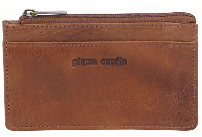 Load image into Gallery viewer, Pierre Cardin Womens Soft Italian Leather Coin Purse Holder Wallet - Cognac-0