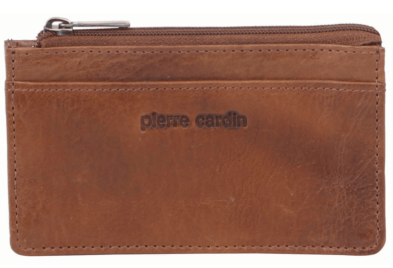 Load image into Gallery viewer, Pierre Cardin Womens Soft Italian Leather Coin Purse Holder Wallet - Cognac-0