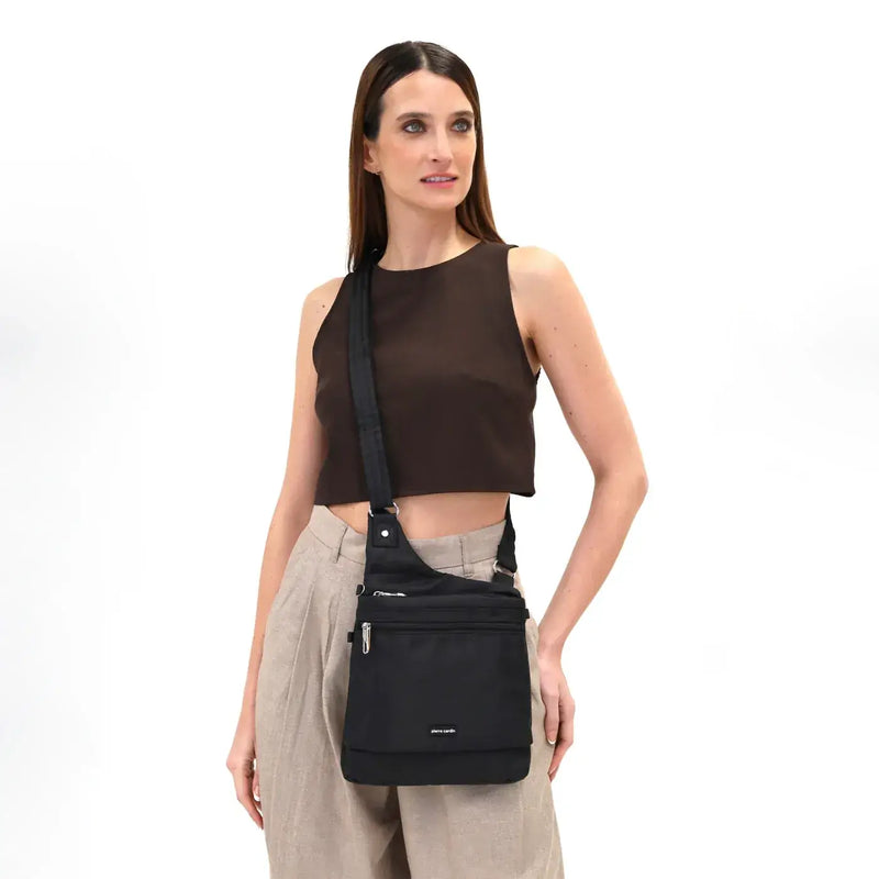 Load image into Gallery viewer, Pierre Cardin RFID Cross Body Bag Travel Anti-Theft Slash Proof - Black-2