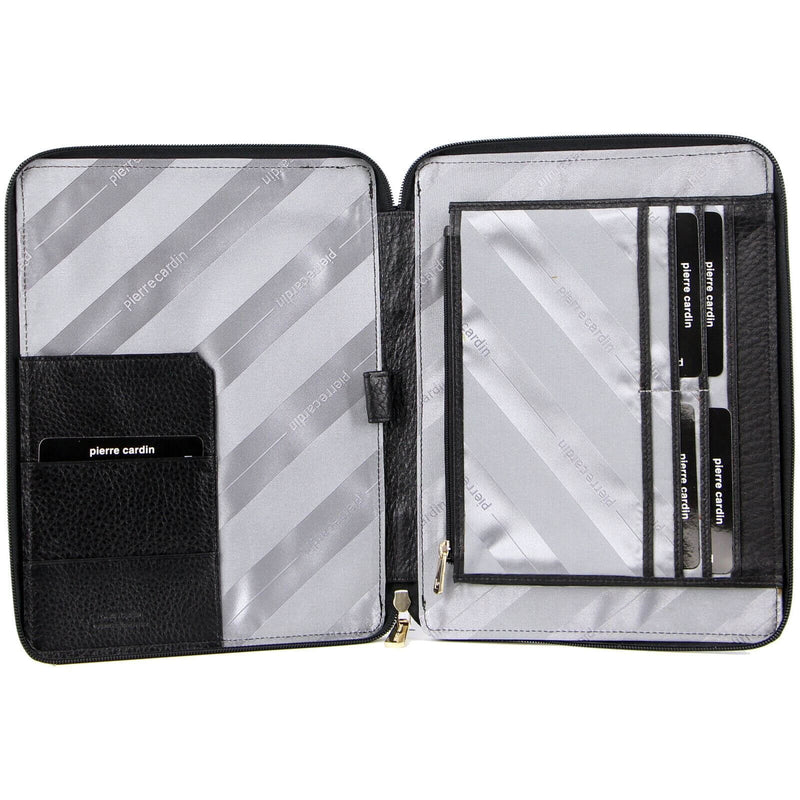Load image into Gallery viewer, Pierre Cardin Unisex Document Folio for iPad Tablet Compendium Cover Case - Black-1