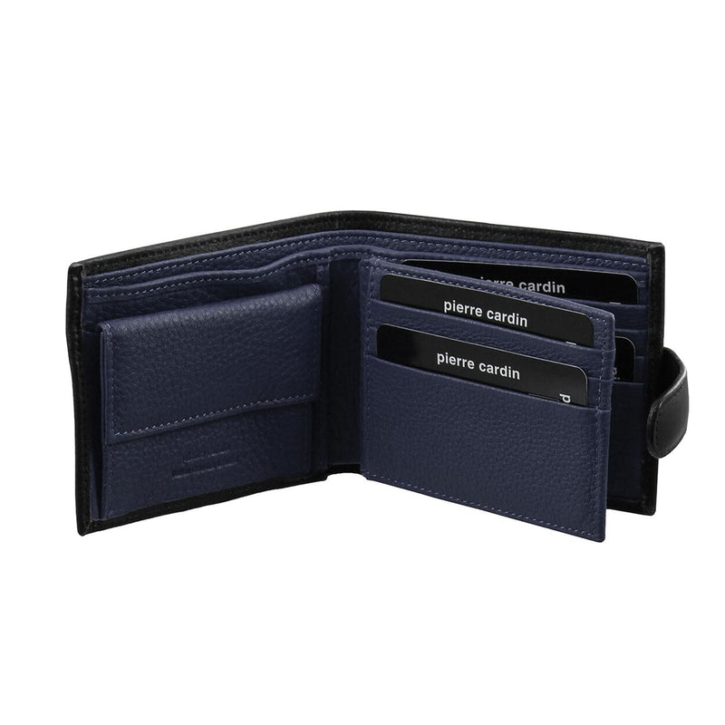 Load image into Gallery viewer, Pierre Cardin Mens Italian Leather Two Tone Wallet - Black/Midnight-0