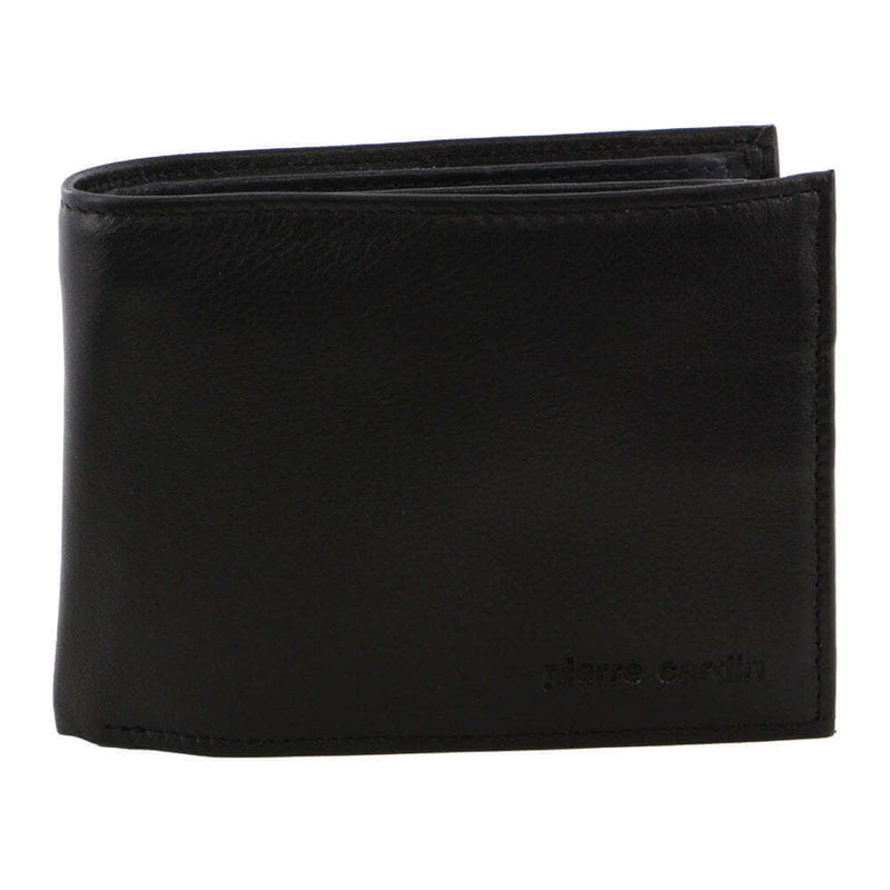 Load image into Gallery viewer, Pierre Cardin Italian Genuine Leather Mens Two Tone Bi Fold Wallet- Black/Midnight-2