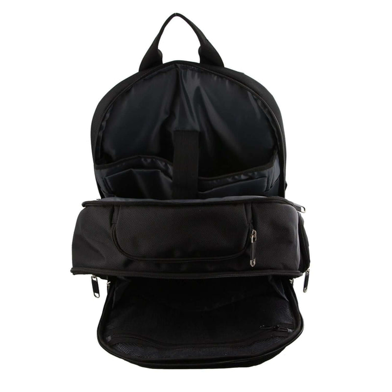 Load image into Gallery viewer, Pierre Cardin 30L Large Padded Backpack Bag w 13" Laptop Sleeve Travel Luggage - Black-2