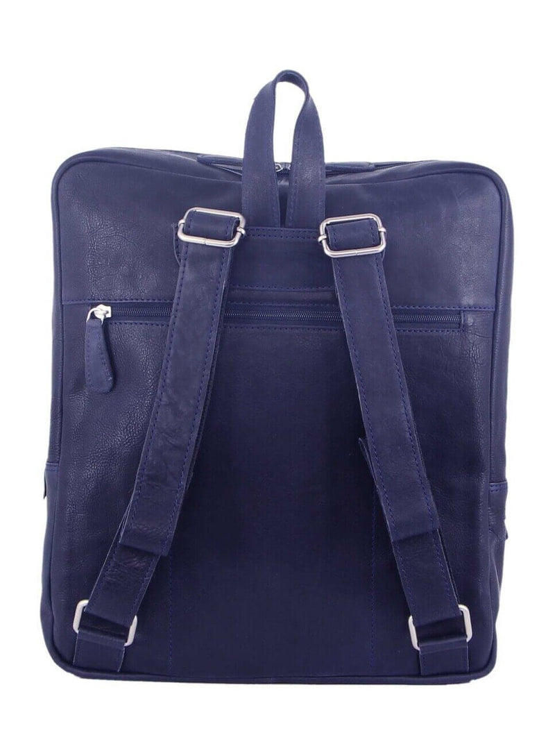 Load image into Gallery viewer, Pierre Cardin Rustic Large Leather Backpack Bag Rucksack Men Women - Midnight-3