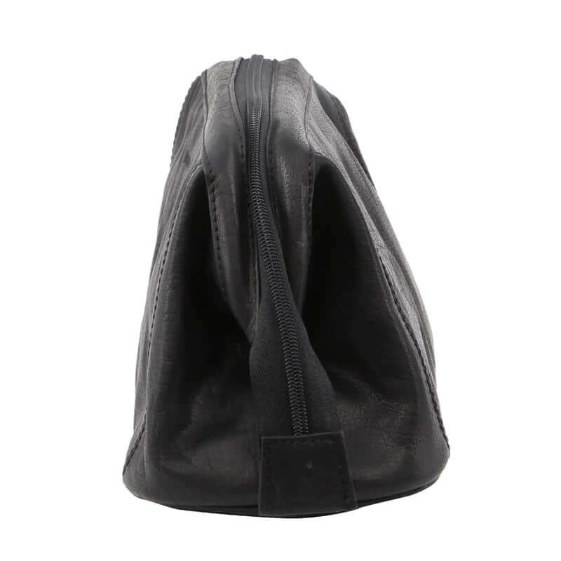 Load image into Gallery viewer, Pierre Cardin Mens Rustic Leather Toiletry Case Bag Travel - Black-3