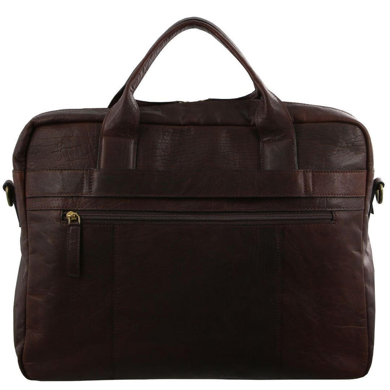 Load image into Gallery viewer, Pierre Cardin Rustic Leather 15" Laptop Computer Work Messenger Bag Travel Business - Chestnut-2
