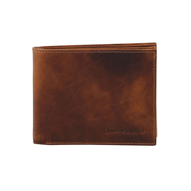 Load image into Gallery viewer, Pierre Cardin Mens Soft Rustic Leather RFID Protected Wallet - Cognac-3