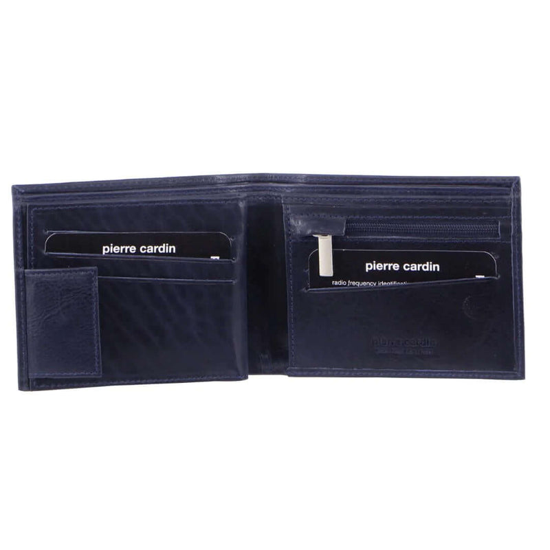 Load image into Gallery viewer, Pierre Cardin Mens Soft Rustic Leather RFID Protected Wallet - Midnight Navy-2