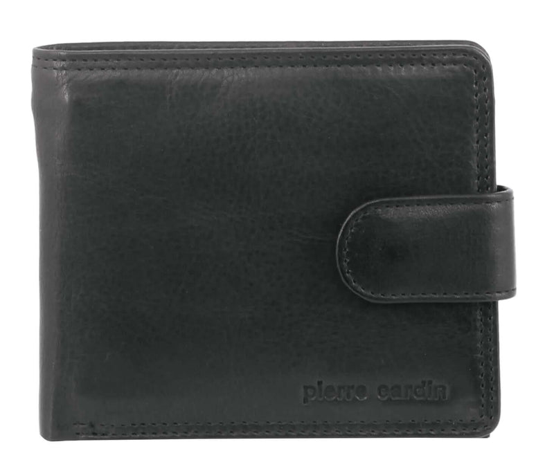 Load image into Gallery viewer, Pierre Cardin Mens Wallet Soft Rustic Leather RFID Blocking Protected - Black-2