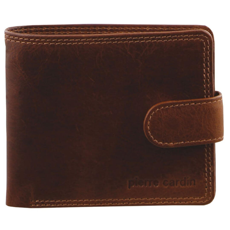 Load image into Gallery viewer, Pierre Cardin Mens Soft Rustic Leather RFID Protected Wallet - Cognac-2