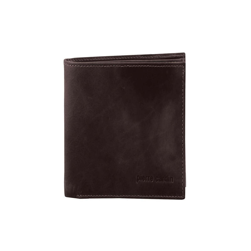 Load image into Gallery viewer, Pierre Cardin Mens Rustic RFID Leather Bi-Fold Wallet Card Holder - Brown-2
