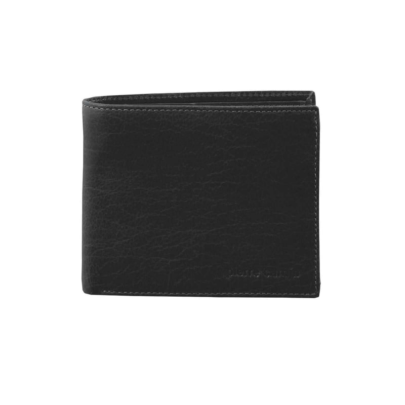 Load image into Gallery viewer, Pierre Cardin Mens Rustic Leather Bi-Fold Wallet Card Holder - Black-2