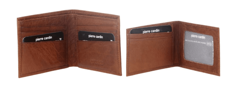 Load image into Gallery viewer, Pierre Cardin Mens Rustic Leather Bi-Fold Wallet Card Holder - Chestnut-2