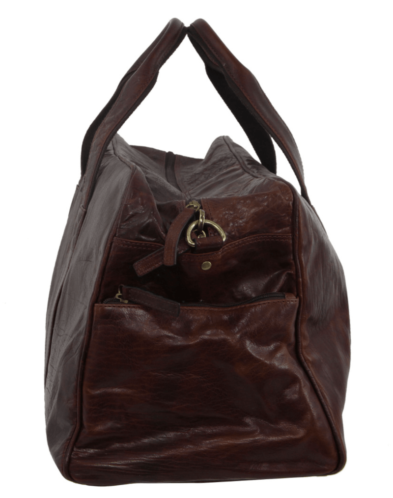 Load image into Gallery viewer, Pierre Cardin Rustic Leather Travel Bag Overnight Business - Chestnut-4