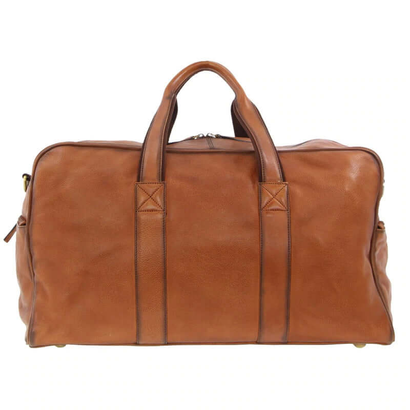 Load image into Gallery viewer, Pierre Cardin Rustic Leather Travel Bag Overnight Business - Cognac-3