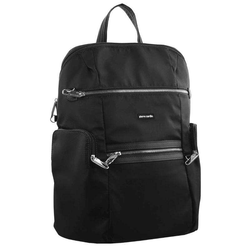 Load image into Gallery viewer, Pierre Cardin Nylon RFID Anti Theft Slash Proof Travel Backpack Bag - Black-0