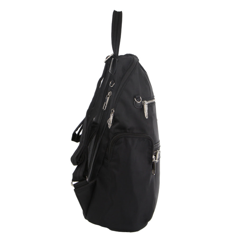 Load image into Gallery viewer, Pierre Cardin Nylon RFID Anti Theft Slash Proof Travel Backpack Bag - Black-3
