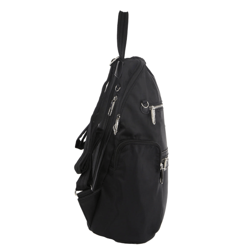 Load image into Gallery viewer, Pierre Cardin Nylon RFID Anti Theft Slash Proof Travel Backpack Bag - Black-3