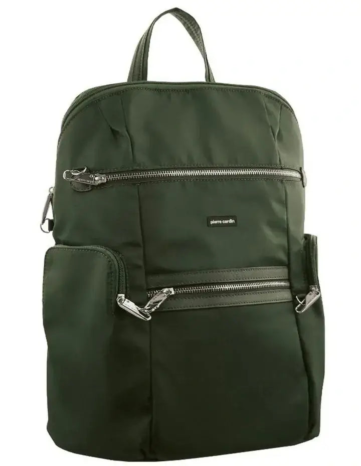 Load image into Gallery viewer, Pierre Cardin Nylon RFID Anti Theft Slash Proof Travel Backpack Bag - Olive-0