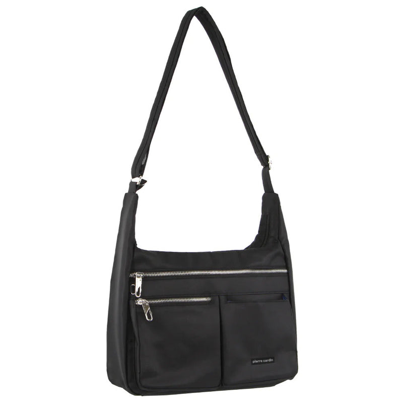 Load image into Gallery viewer, Pierre Cardin Anti-Theft Cross Body Bag RFID Slash Proof Travel - Black-0