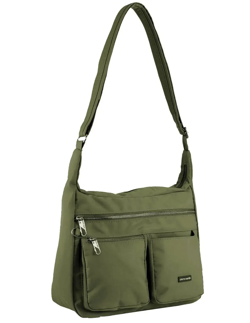 Load image into Gallery viewer, Pierre Cardin Anti-Theft Cross Body Bag RFID Slash Proof Travel - Olive-1