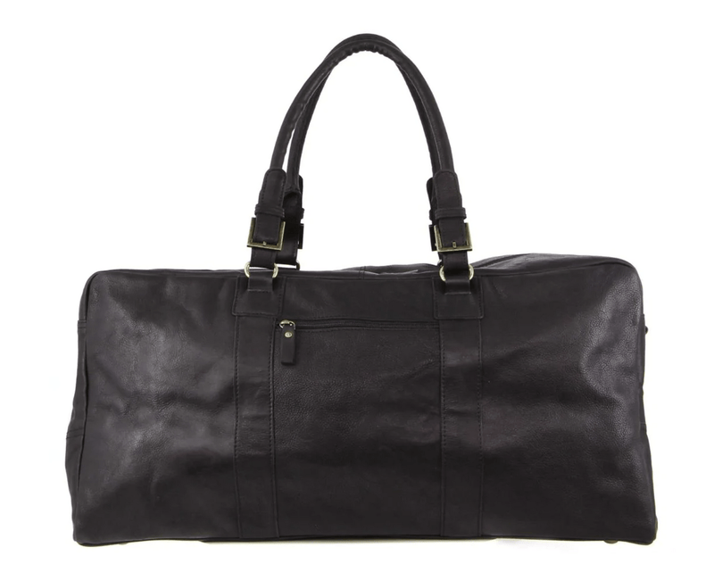 Load image into Gallery viewer, Pierre Cardin Rustic Leather Travel Business Trip Bag Overnight - Black-3