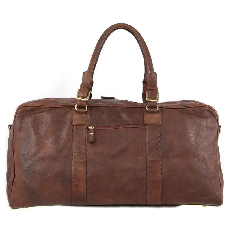 Load image into Gallery viewer, Pierre Cardin Rustic Leather Travel Business Trip Bag Overnight - Chocolate-2