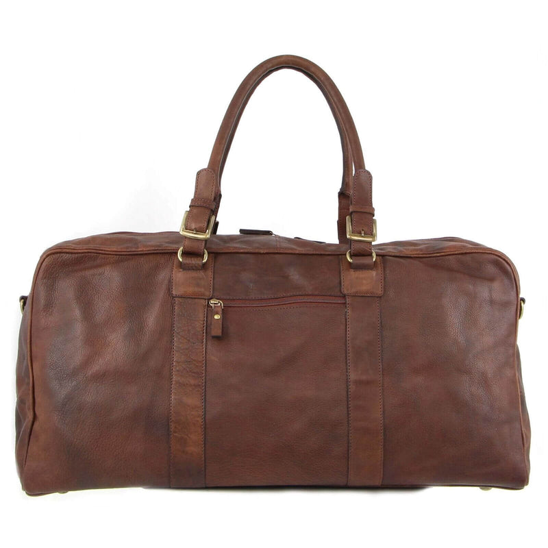 Load image into Gallery viewer, Pierre Cardin Rustic Leather Travel Business Trip Bag Overnight - Chocolate-2