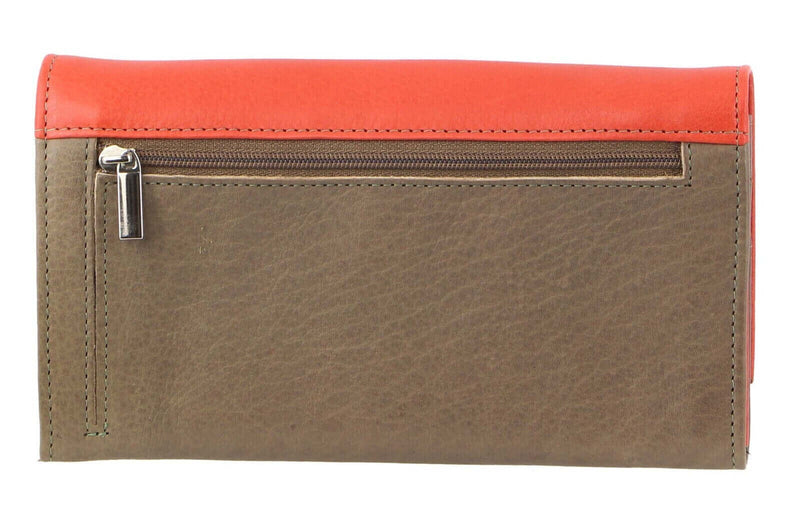 Load image into Gallery viewer, Pierre Cardin Italian Genuine Leather Ladies Wallet - Orange/Taupe-2