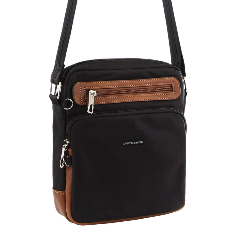 Load image into Gallery viewer, Pierre Cardin Nylon Cross Body Bag - Black-0