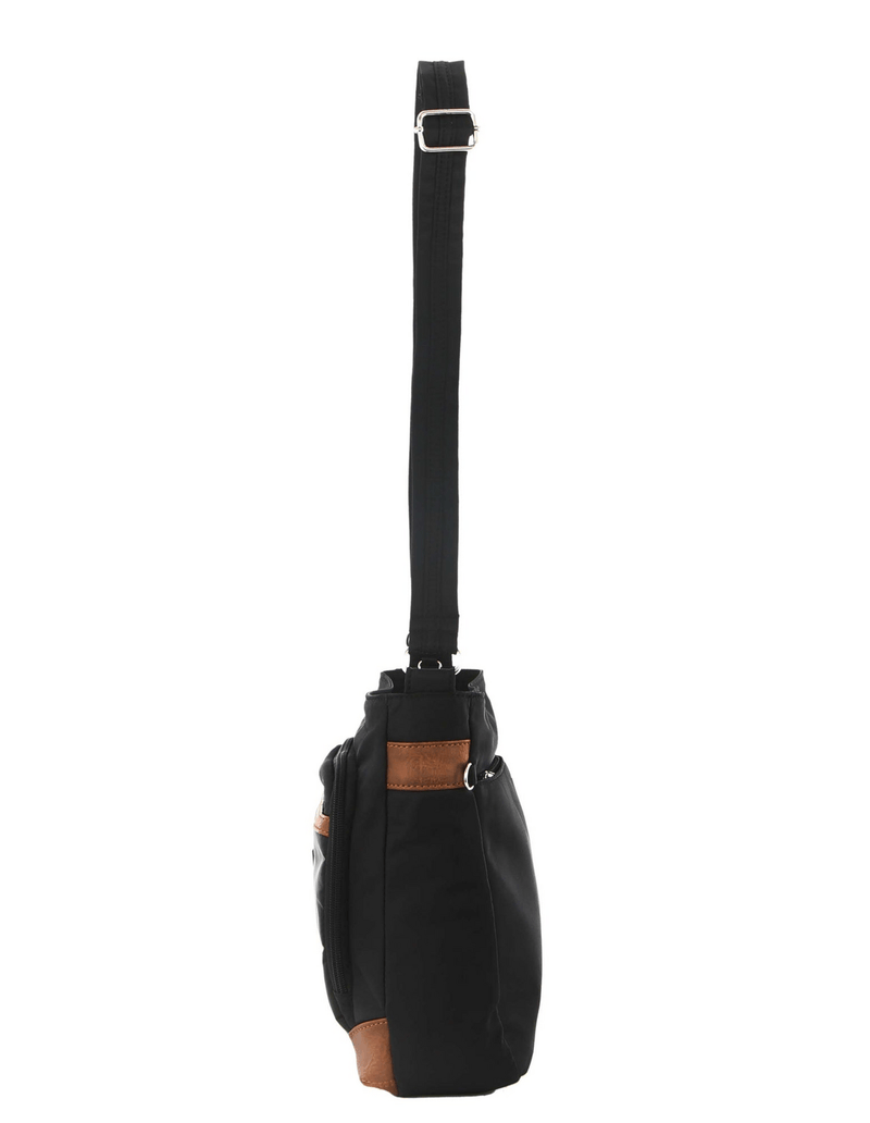 Load image into Gallery viewer, Pierre Cardin Nylon Cross Body Bag Slash Proof Shoulder Anti-Theft in Black-4