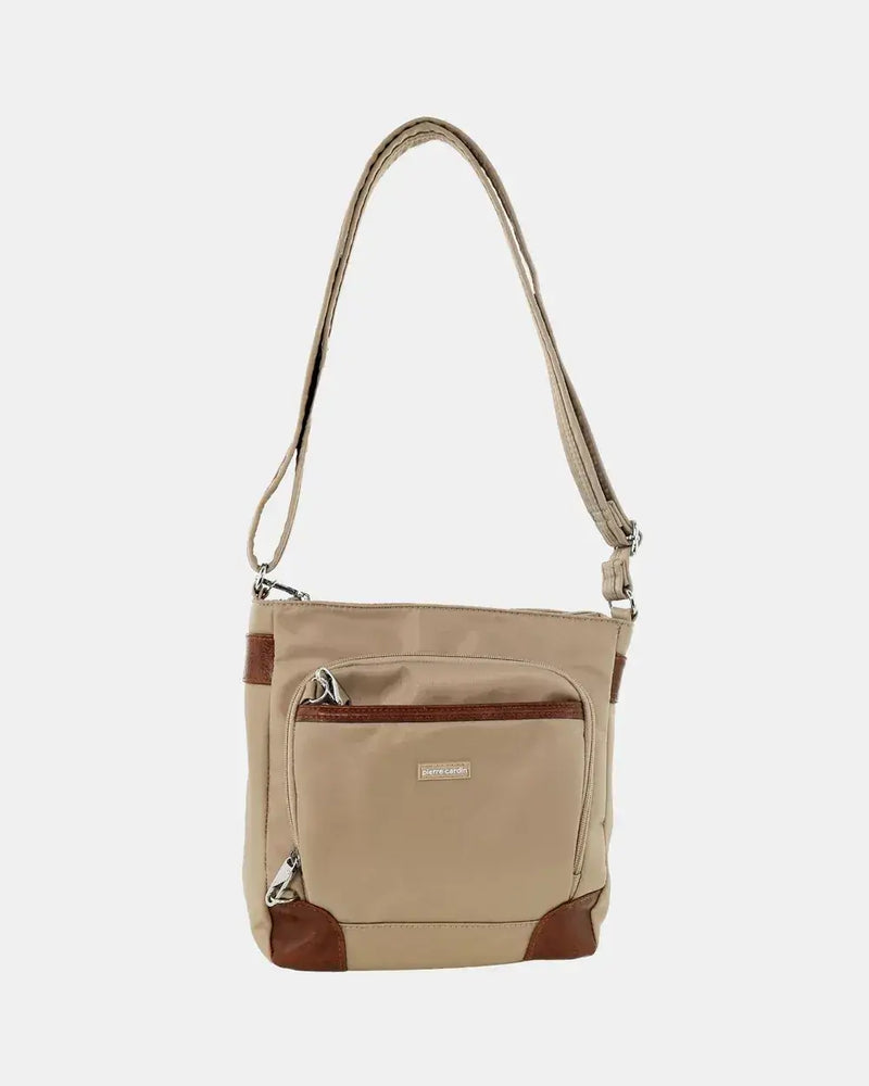 Load image into Gallery viewer, Pierre Cardin Nylon Cross Body Bag Slash Proof Shoulder Anti-Theft in Camel-4