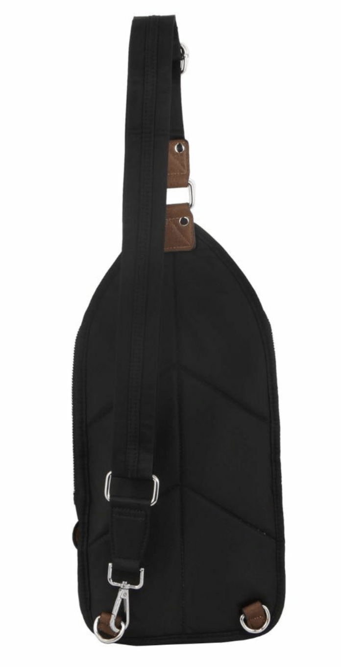 Load image into Gallery viewer, Pierre Cardin Anti-Theft 2-Tone Cross Body Nylon Sling Bag - Black-3