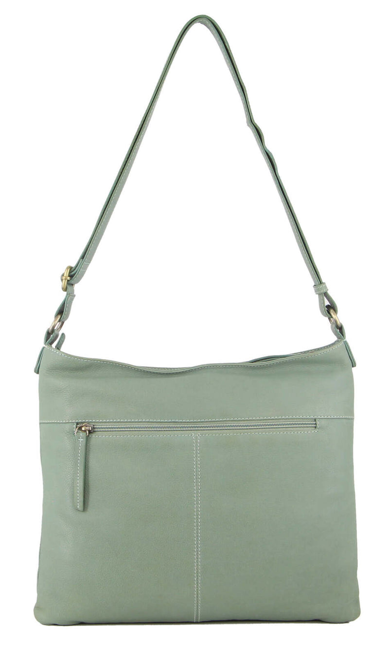 Load image into Gallery viewer, Pierre Cardin Womens Woven Leather Flap Cross-Body Bag Handbag - Mint-2