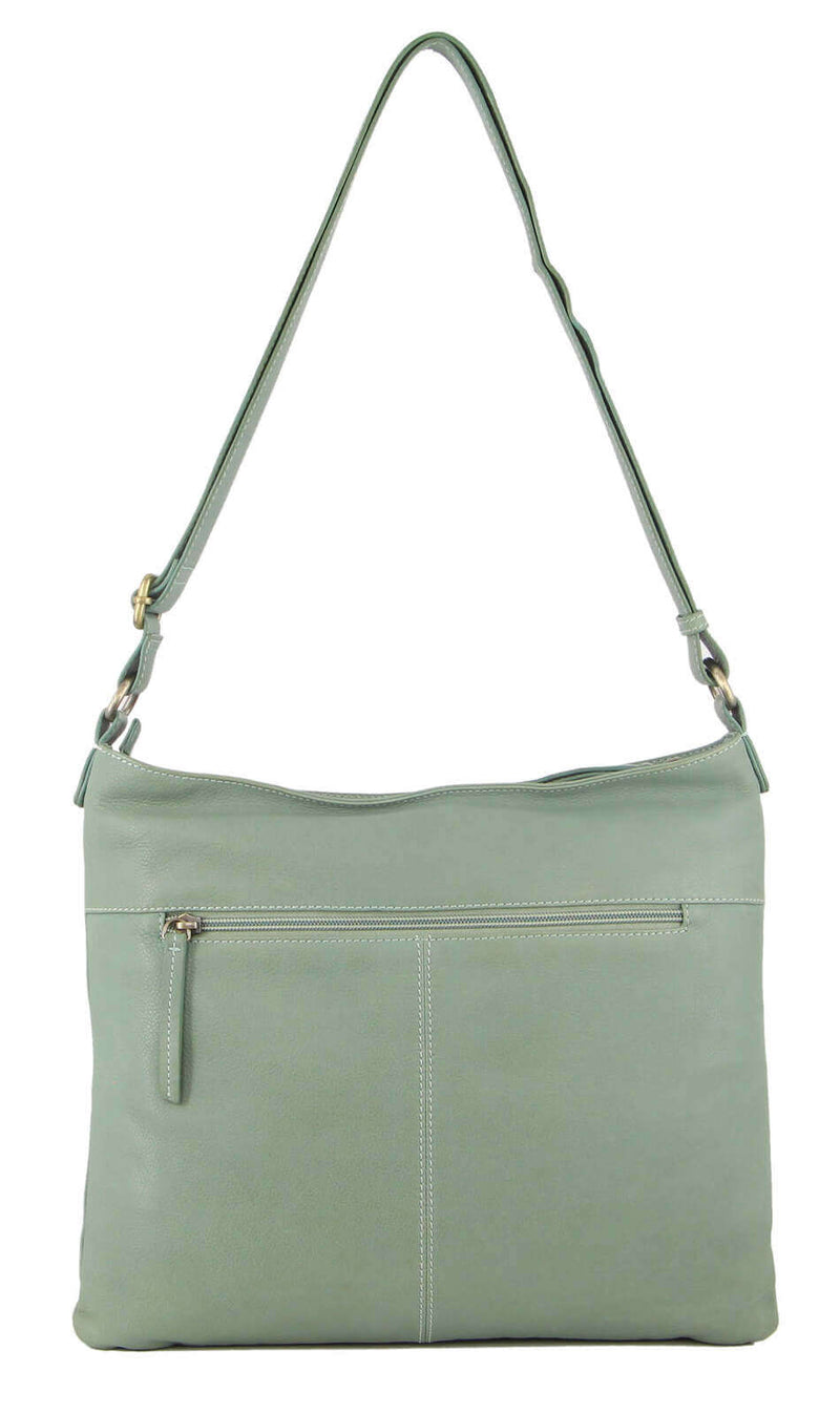 Load image into Gallery viewer, Pierre Cardin Womens Woven Leather Flap Cross-Body Bag Handbag - Mint-2