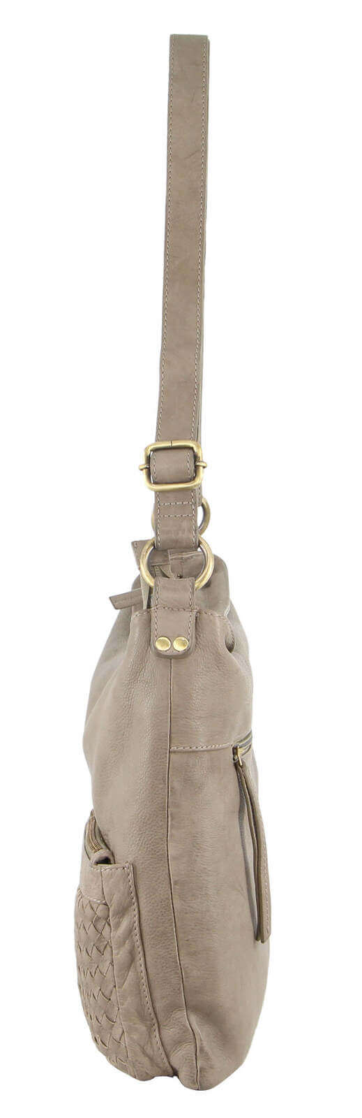 Load image into Gallery viewer, Pierre Cardin Woven Leather Ladies Cross-Body Bag Handbag - Taupe-3